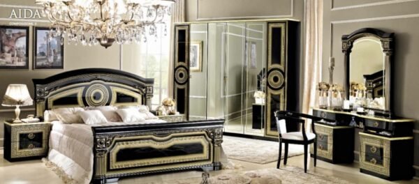 Chambre à coucher italienne AIDA GOLD & SILVER – Image 3
