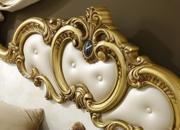 Chambre a coucher italienne BAROCCO crème et or – Image 3