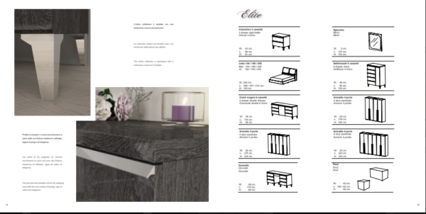 Chambre à coucher italienne ELITE gris – Image 7
