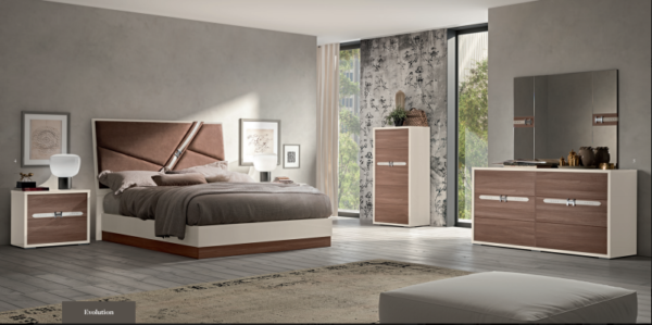 Chambre à coucher italienne EVOLUTION H ivoire et bois