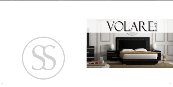 Chambre à coucher italienne VOLARE noir – Image 4
